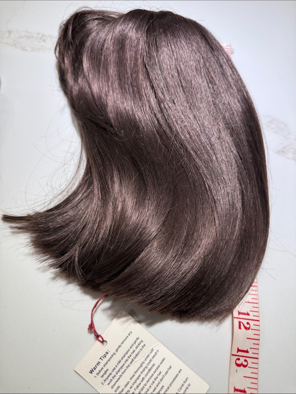 HAIR, 12” Bob with Bangs, Medium/Dark Brown - Picture 8 of 8